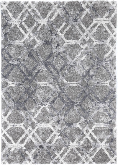 Yuzil Blue Lattice Rug 160x230cm