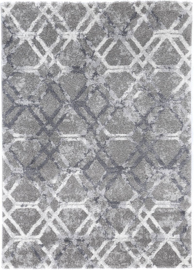 Yuzil Blue Lattice Rug 200x290cm