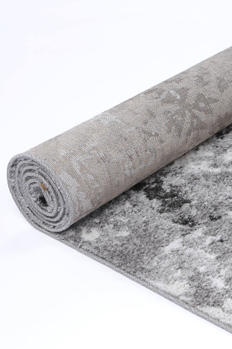 Yuzil Dark Grey Transitional Rug 240x330cm