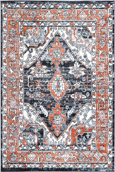 Anatolia Traditional Terracotta Black Rug 160x230cm