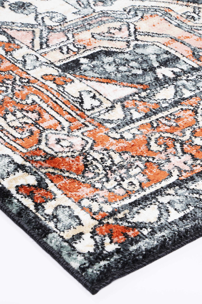 Anatolia Traditional Terracotta Black Rug 160x230cm