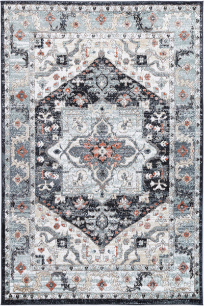 Anatolia Traditional Blue Charcoal Rug 160x230cm