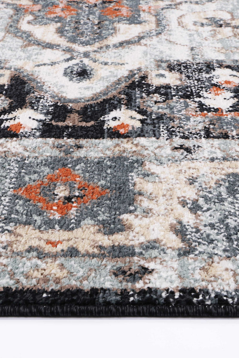 Anatolia Traditional Blue Charcoal Rug 160x230cm