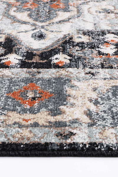 Anatolia Traditional Blue Charcoal Rug 280x380cm