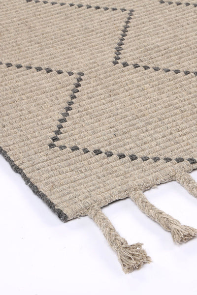 Leilani Diamond Tassel Ash Rug 160x230cm