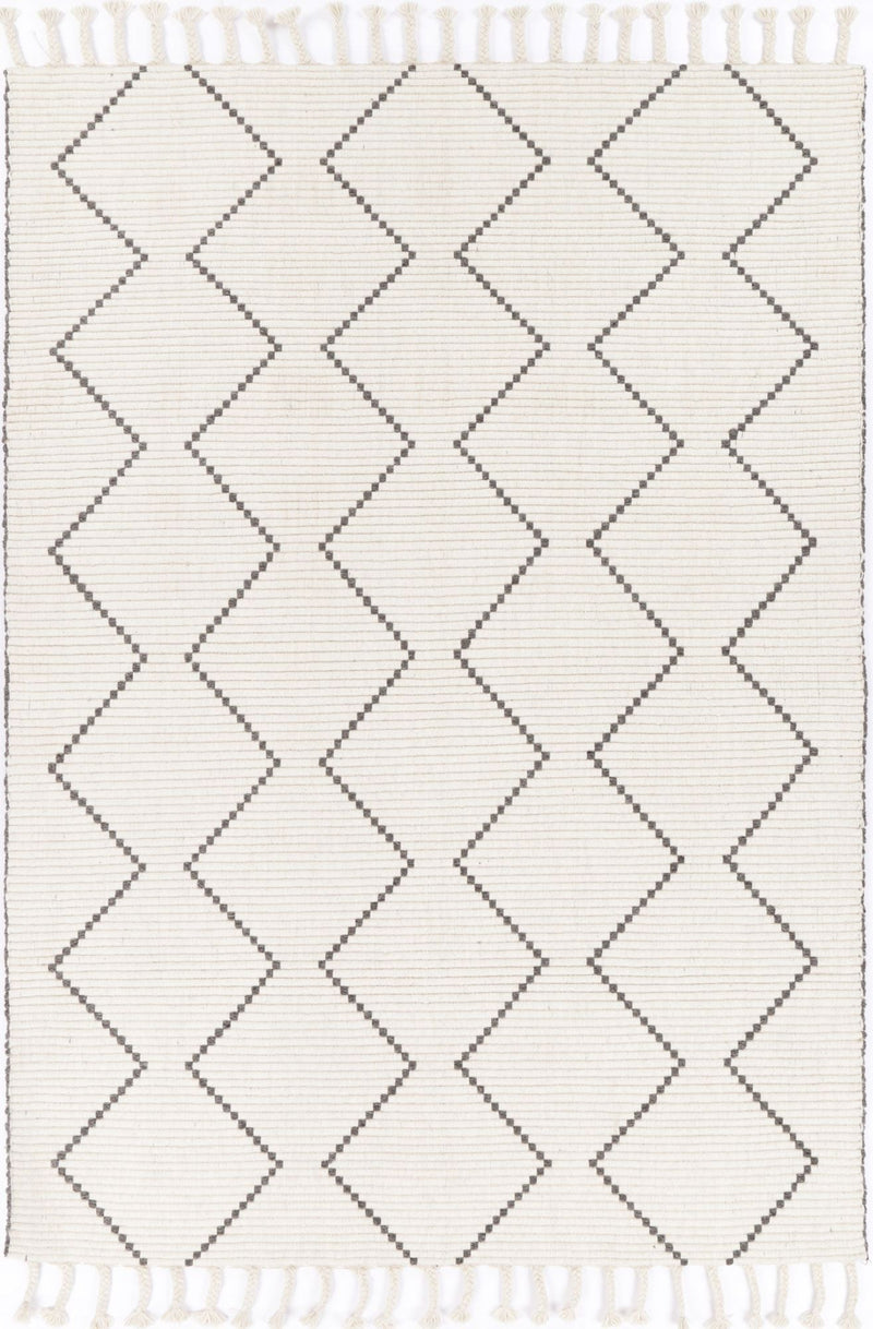 Leilani Diamond Tassel Cream Rug 160x230cm