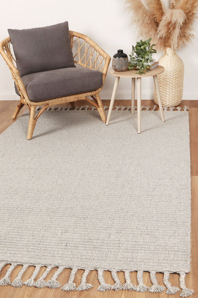 Leilani Modern Wool Grey Rug 200x290cm