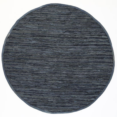 Metro Grey Modern Leather Rug 190x280cm