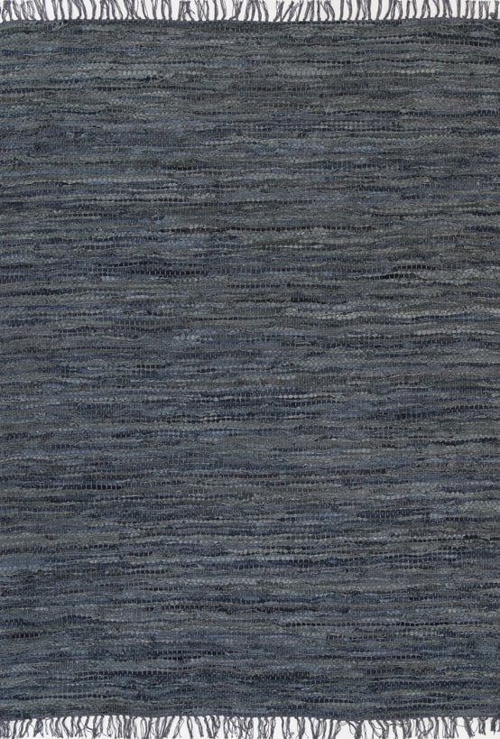 Metro Grey Modern Leather Rug 230x320cm