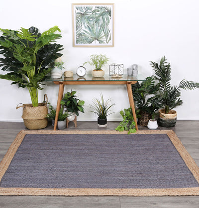 Hampton Grey Centre Jute Rug 190x280cm