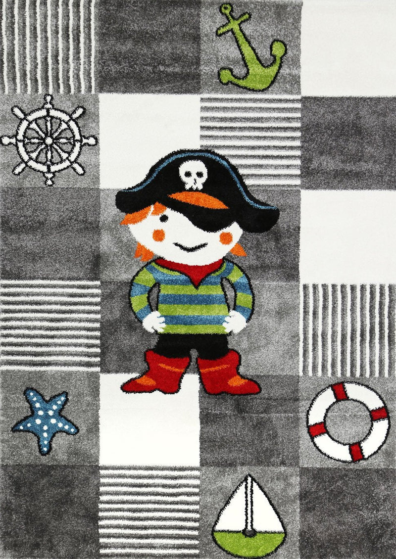 Nova Kids Grey Pirate Rug 160x230 cm