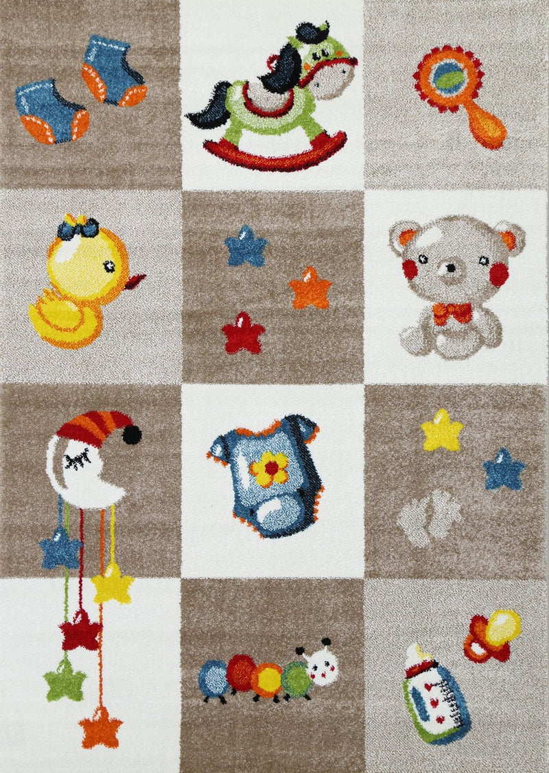 Nova Kids Beige Boxy Rug 160x230 cm