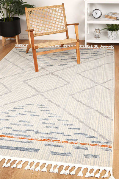 Pasto Tribal Light Grey Rug 240x330cm