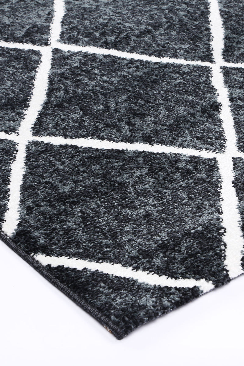 Windjana Diamond Charcoal Rug 200x290cm