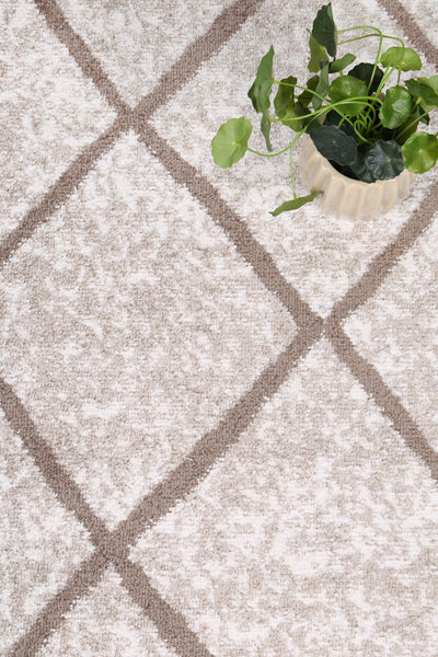 Windjana Diamond Latte Rug 200x290cm