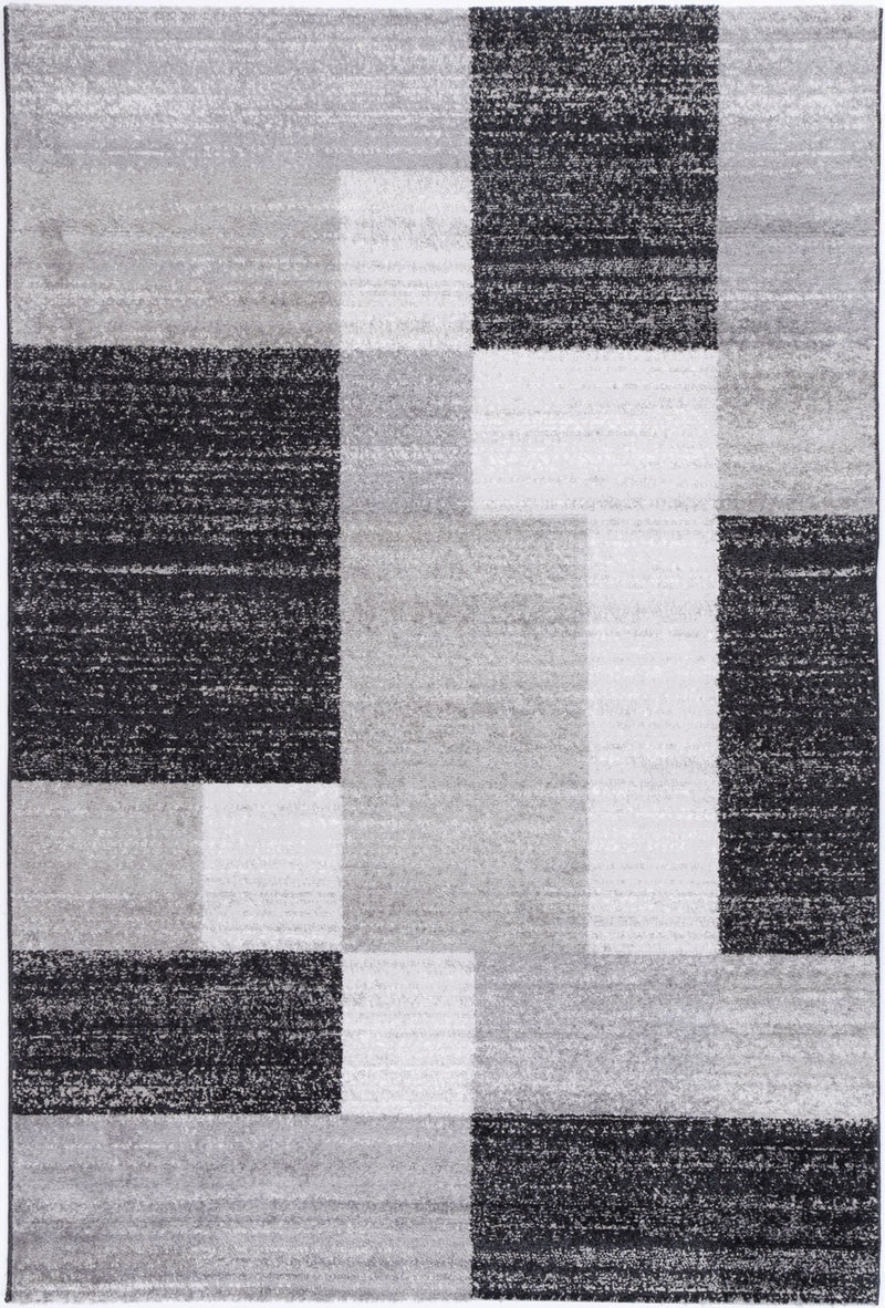 Windjana Abstract Geometric Grey Rug 200x290cm