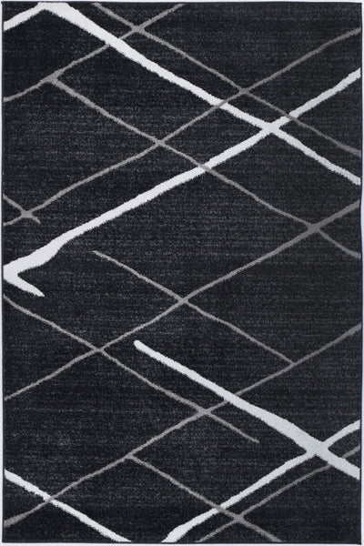 Windjana Abstract Stripe Charcoal Rug 240x330cm