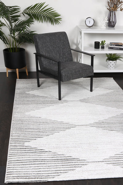 Windjana Abstract Diamond Silver Rug 240x330cm