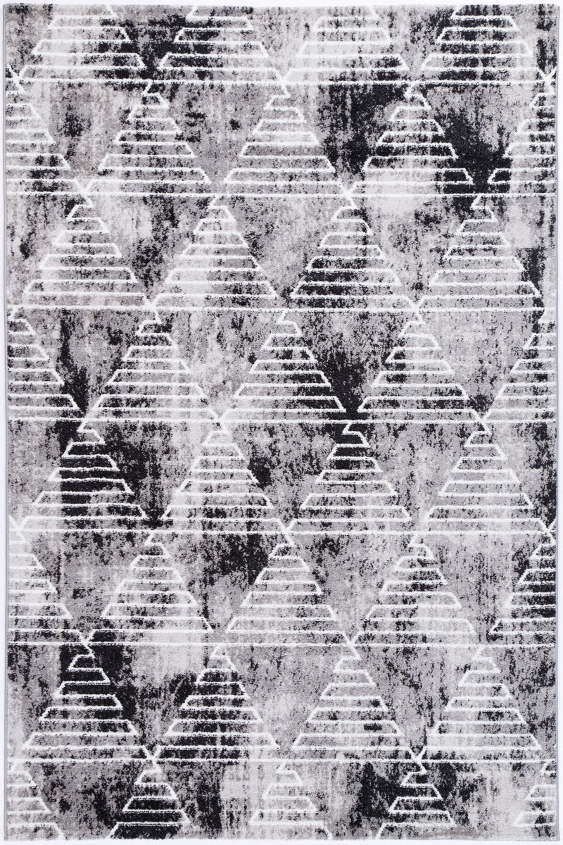 Windjana Transitional Geometric Grey Rug 240x330cm