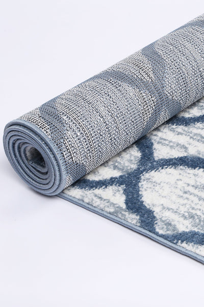 Windjana Lattice Blue Rug 240x330cm