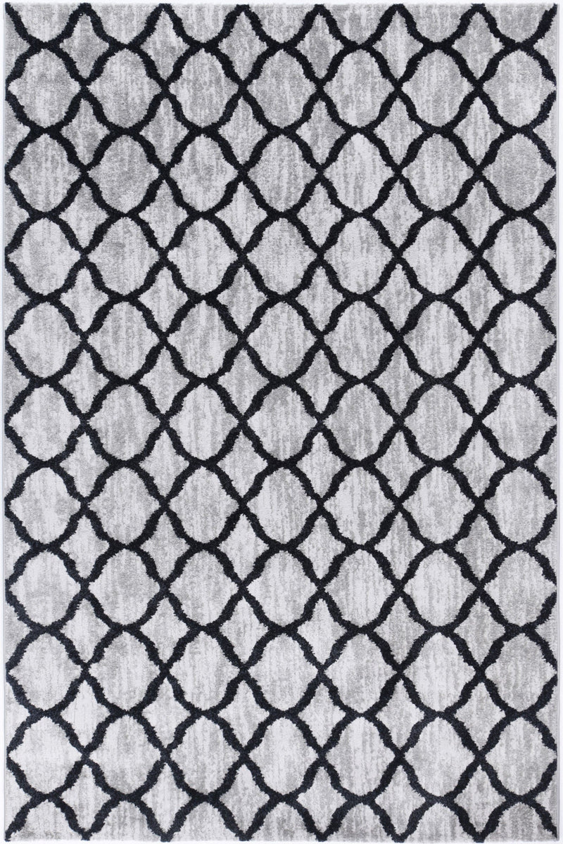 Windjana Lattice Charcoal Rug 240x330cm