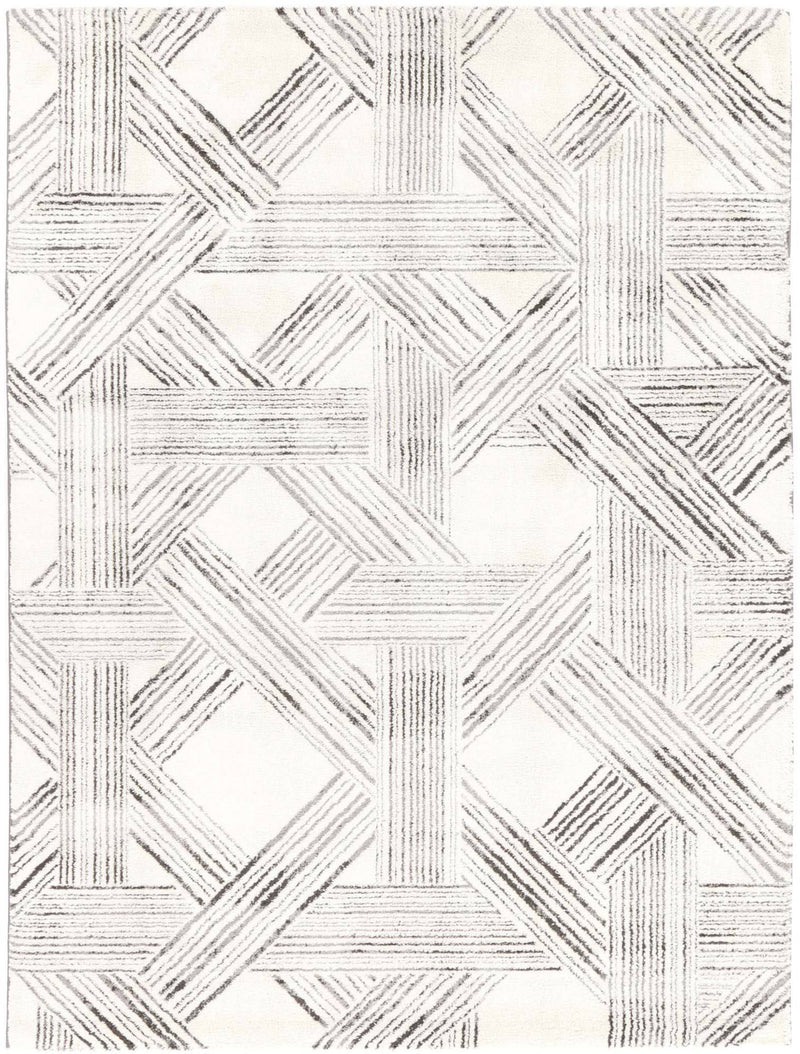 Verve Light Grey Geometric Rug 160x230cm