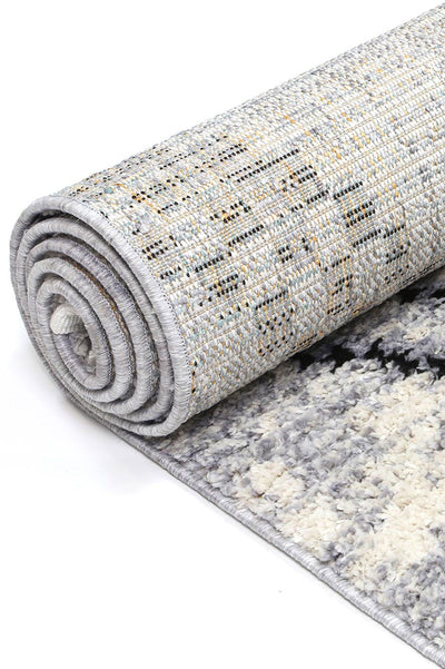 Myk Grey Boho Diamond Rug 160x230 cm