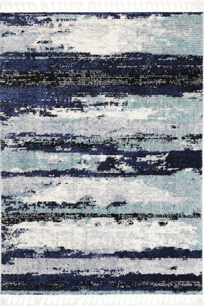 Myk Navy Blue Abstract Rug 240x330 cm