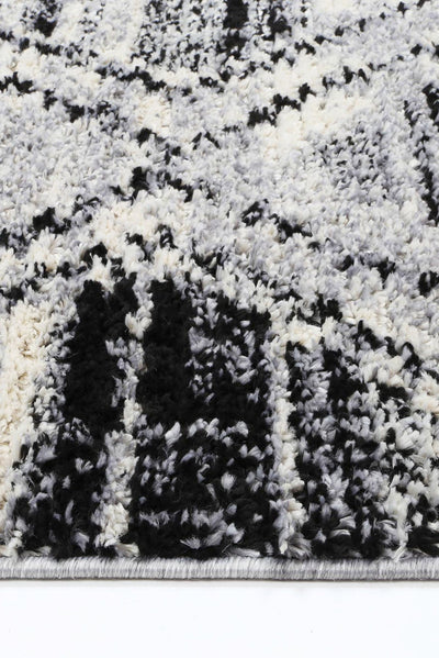 Myk Black White Diamond Rug 80x300 cm