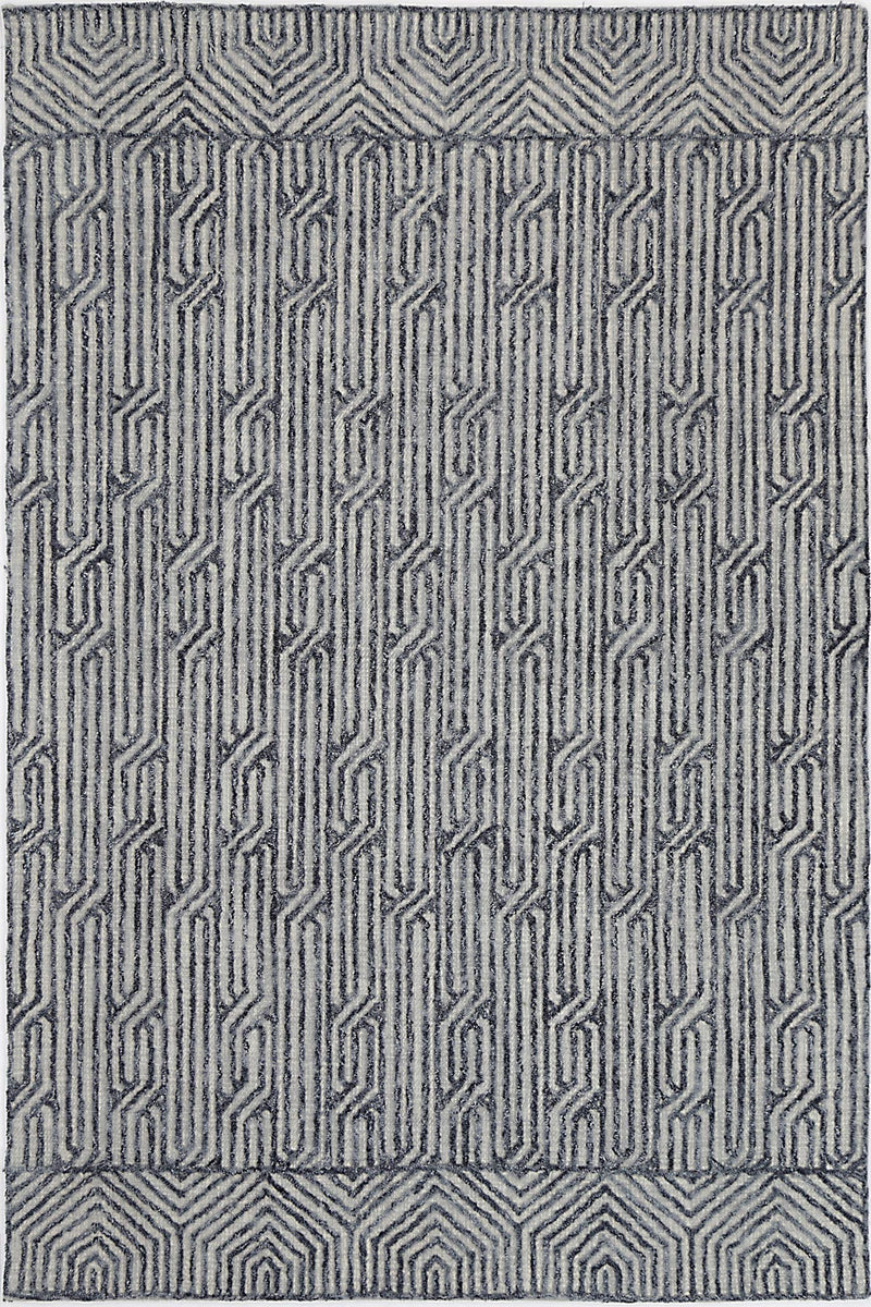 Mila Tribal Black Light Grey Rug 160x230cm