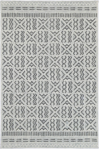 Mila Criss Cross Light Grey Rug 160x230cm