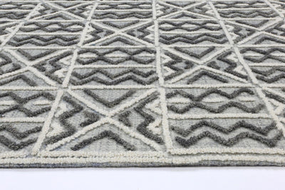 Mila Criss Cross Light Grey Rug 160x230cm