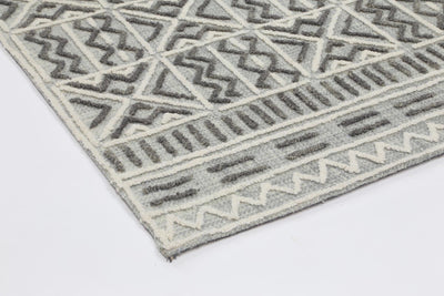 Mila Criss Cross Light Grey Rug 160x230cm