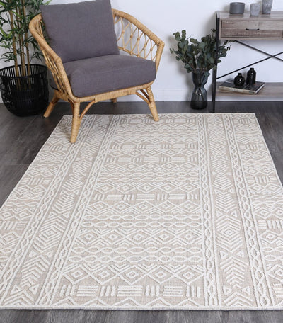 Mila Tribal Beige Rug 240x330cm