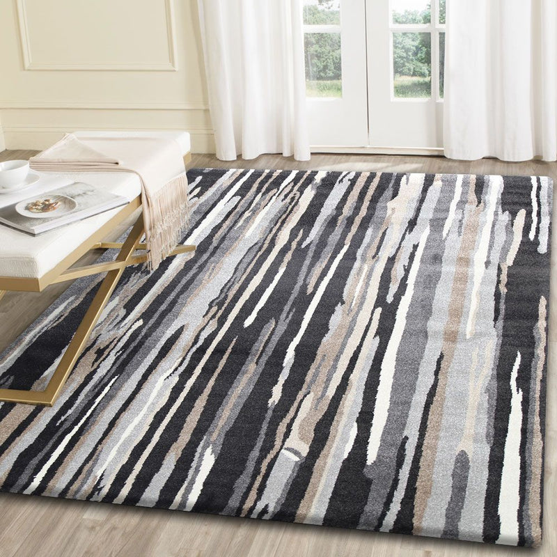 Morisot Dark Brown Vertical Stripes Rug 160x220cm