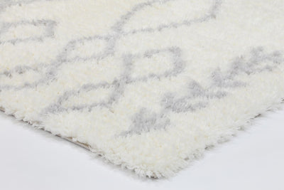 Moroccan Cream and Silver Tribal Rug 160X230cm