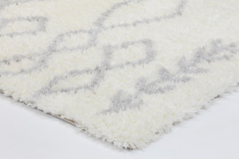 Moroccan Cream and Silver Tribal Rug 160X230cm