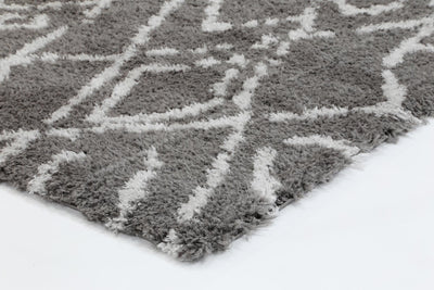 Moroccan Grey and Silver Fes Rug 240X330cm