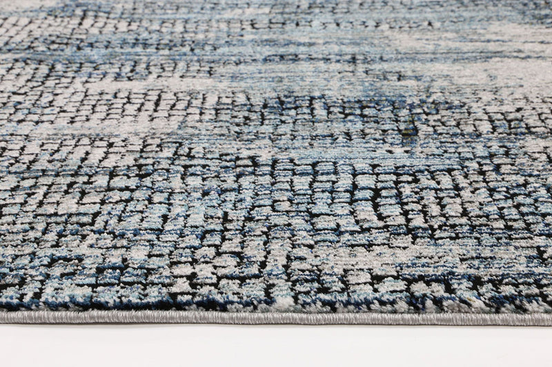 Roman Mosaic Modern Grey Turquoise Rug 200x290 cm