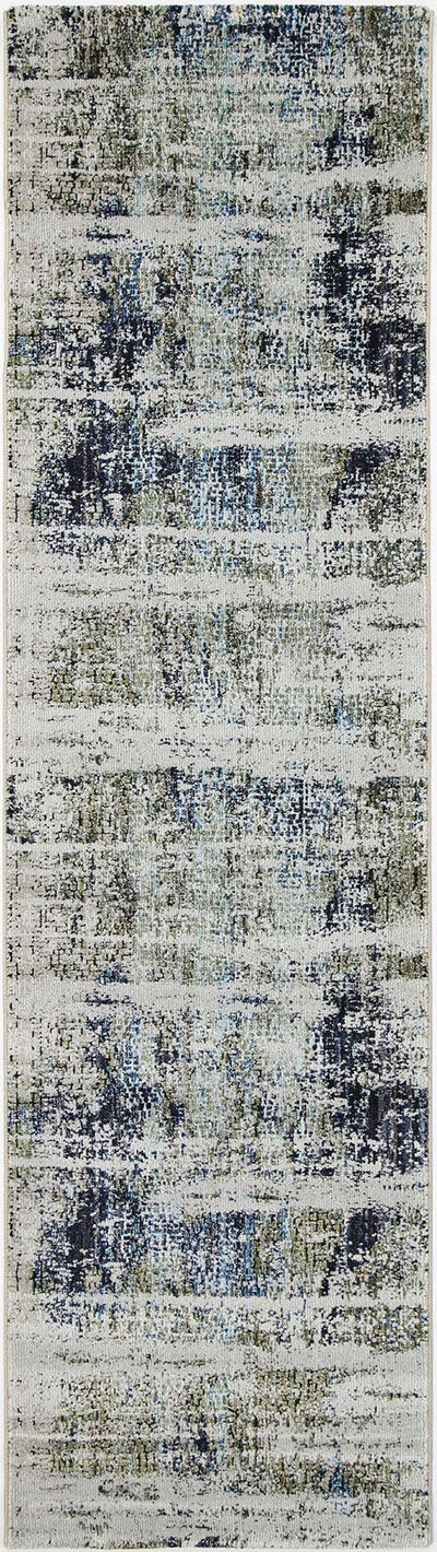 Roman Mosaic Distressed Modern Navy Rug 200x290 cm