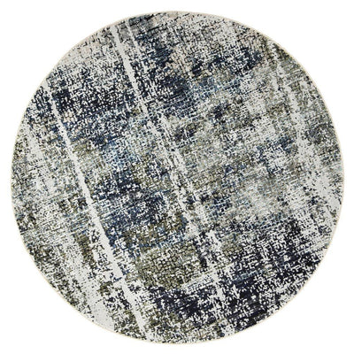 Roman Mosaic Distressed Modern Navy Rug 200x290 cm