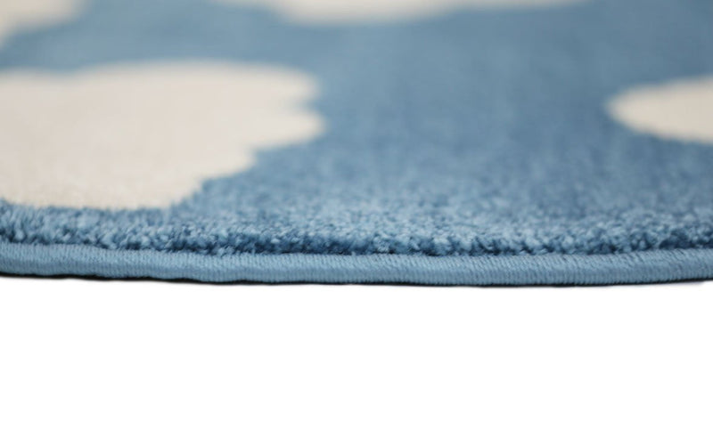 Piccolo Blue and White Cloud Kids Rug 160x230cm
