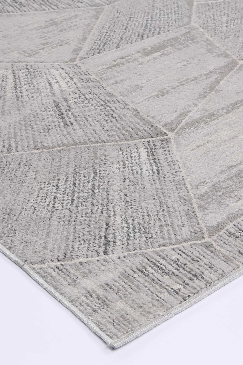 Isaiah Grey Tiled Geometric Rug 120x170cm