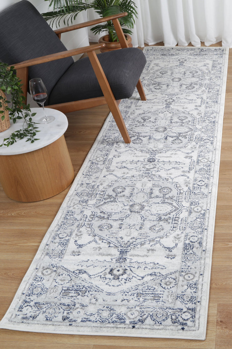 Ligures Grey White Rug 200X290cm