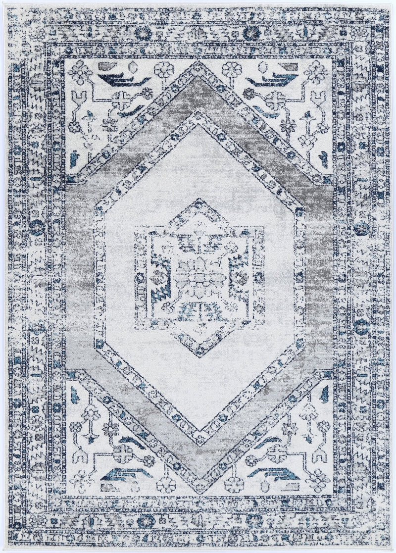 Ligures Navy Cream Ancient Rug 200X290cm