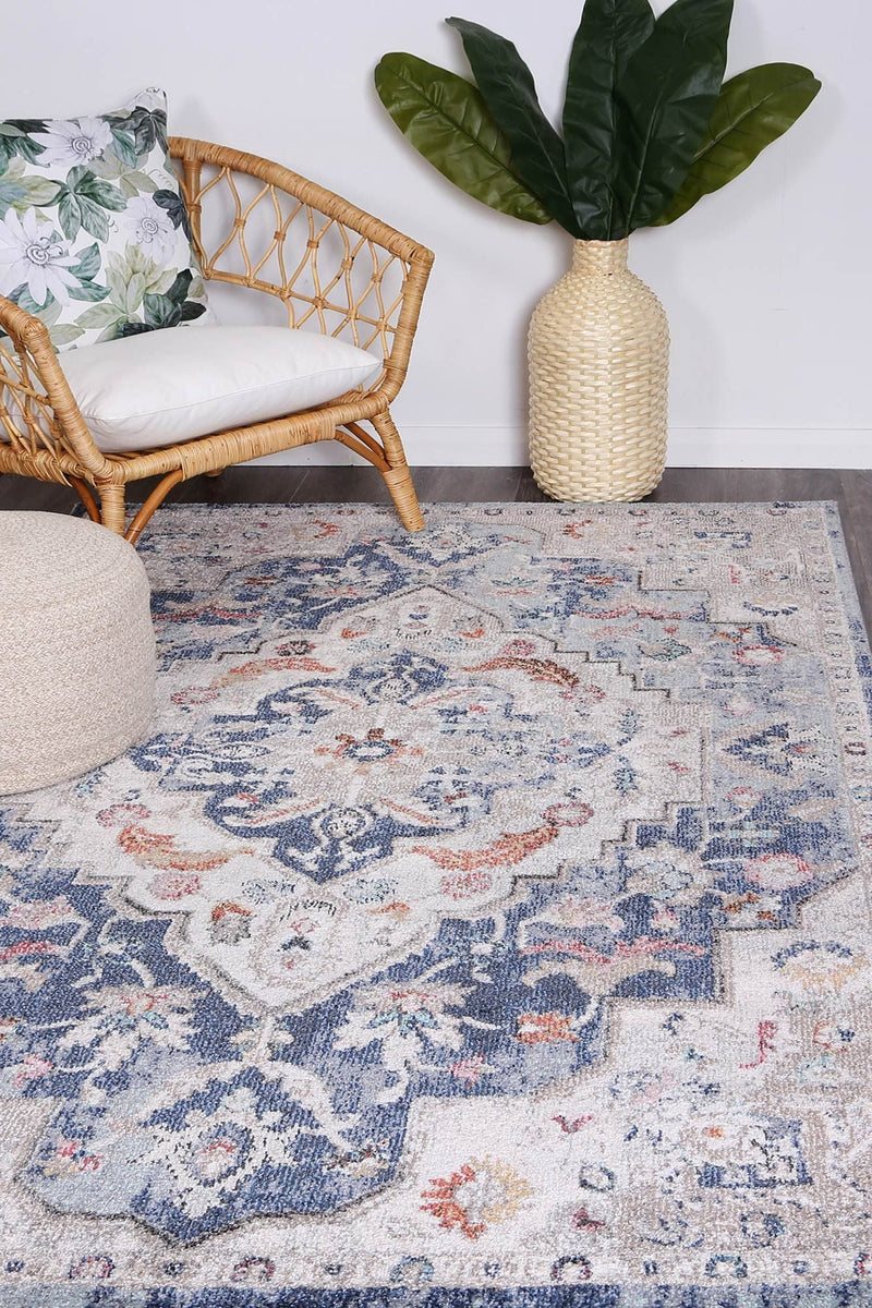 Alexander Transitional Navy Multi Rug 160x230 cm