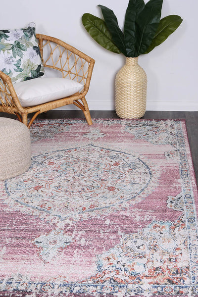 Hollow Medalion Transitional Blush Rug 200x290 cm