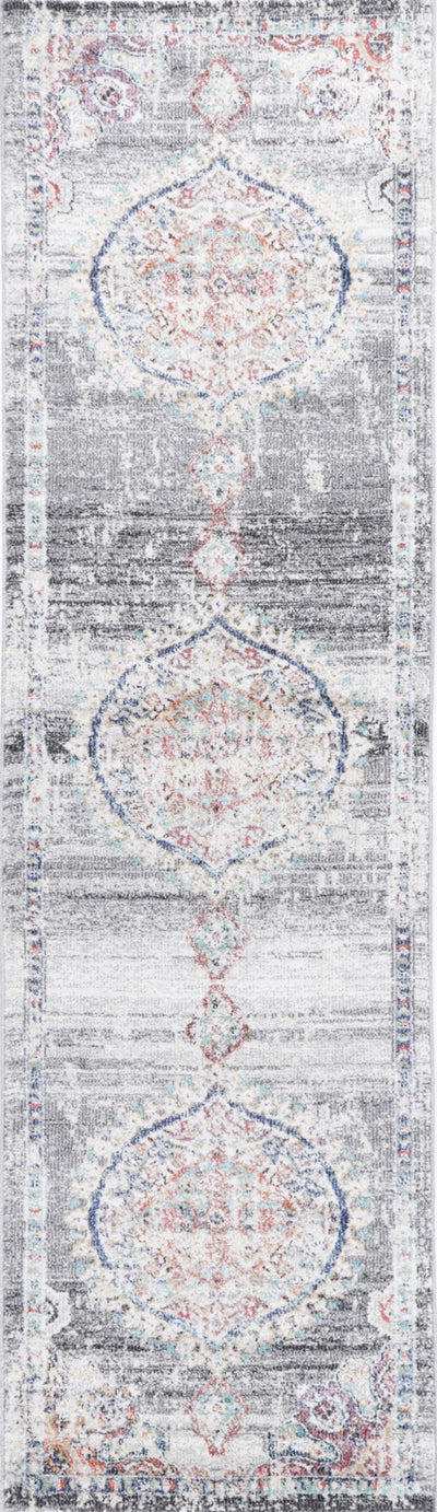 Hollow Medalion Transitional Grey Rug 200x290 cm