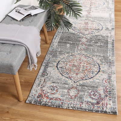 Hollow Medalion Transitional Grey Rug 200x290 cm