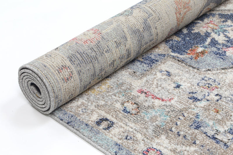 Alexander Transitional Navy Multi Rug 200x200cm